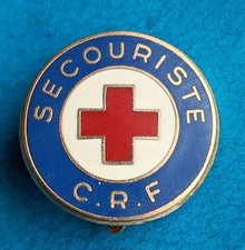 Emaliowana SECOURISTE C.R.F. - broszka