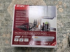 Sony ICF-CDK70 Under-Cabinet AM/FM Radio 3 CD Changer Player OPEN BOX