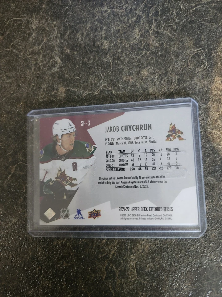 2021-22 Upper Deck Extended Series SPx Finite 1487/2999 Jakob Chychrun SF-3 - Image 2 of 2