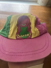 1992 BARNEY Hat Cap Kids Size, Authentic RARE, Htf Purple Green Yellow Vintage