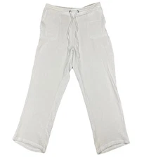 C&C California Pale Blue Cotton Gauze Wide Leg Pants Women XL Beach Loungewear