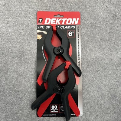 Dekton Feder Schnellgriff Holz Arbeit Zimmerei Kunststoff Klemme 6'' 80 mm Backen 2 Stück 