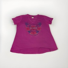Women’s Purple Harley Davidson Woodstock New York Short Sleeve Shirt 2XL (A13)