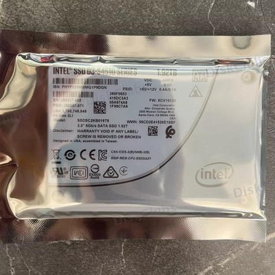 Intel D3 S4510 Series 1.92TB SATA 6Gb/s 2.5'' SSDSC2KB019T8P SSD 95%+ Health