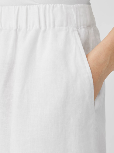 Eileen Fisher NWT White Organic Linen Wide Leg Pants SZ Large L - Picture 6 of 7