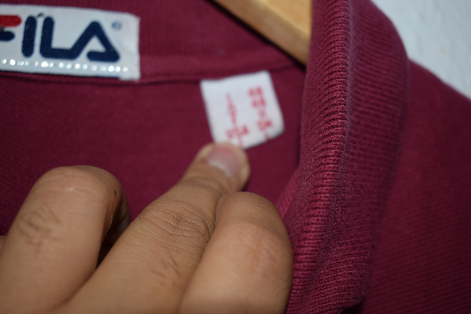 Vintage Fila Long Sleeve Polo Shirt - Burgundy / Maroon image 6