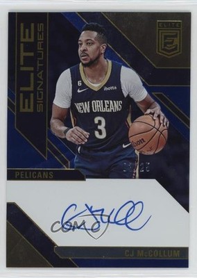 2023-24 Donruss Elite Signatures Blue 3/25 CJ McCollum #ES-CJM Auto 0t16