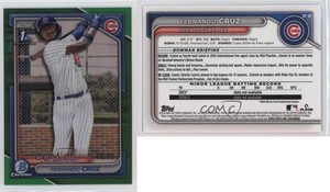 2024 Bowman Chrome Prospects Green Refractor /99 Fernando Cruz #BCP-197