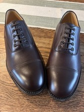 Bristish Military Service Brown Officer Parade Shoes Size 10L BNIB