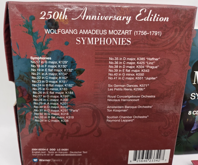 Mozart: Symphonies (CD, Sep-2005, 8 Discs, Warner Music) for sale