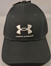 Under Armour 1381646-012 Boys' OSFM Adjustable Hat, Pitch Gray/White