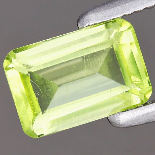 0.61ct 6x4mm Octagon Natural Untreated Green Peridot Gemstone, Myanmar
