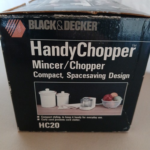 VTG 1988 Black & Decker Handy Chopper Mincer Food HC20 White Electric Tested - Picture 4 of 7