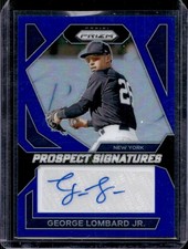 2024 Panini Prizm George Lombard Jr. Prospect Signatures Blue Auto #/49 Yankees