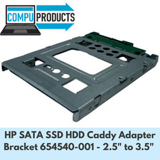 Lot of 2 HP SATA SSD HDD Caddy Adapter Bracket 654540-001 - 2.5" to 3.5"