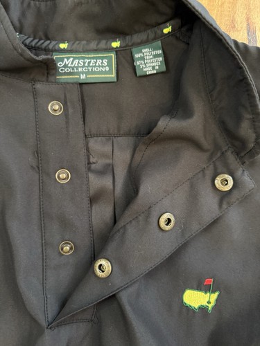 Masters Collection Golf Vest Mens Medium Black Sleeveless Pullover Windbreaker - Picture 2 of 9