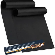 for BottomTeflon Oven Liners 2 Pack Large Thick Heavy Duty Non-Stick 15.74"x 23.