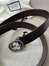Gucci Mens Belt- Dark Brown Leather