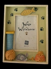 Picture Frame Russ Wags to Whiskers Cat Shadow Box Picture Photo Frame 3.5 X 5
