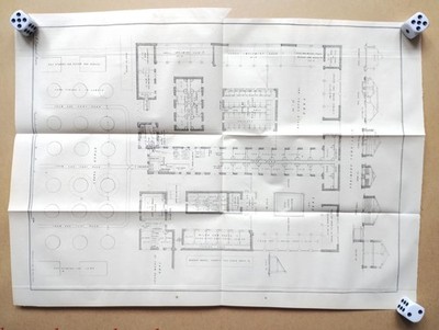 Beispielplan einer britischen Farm - antiker Druck - um 1860