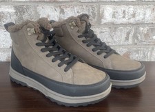 Weatherproof Men  s Size 8 Sneaker Boots Brown Lace Up Faux Fur Logjam 1720168