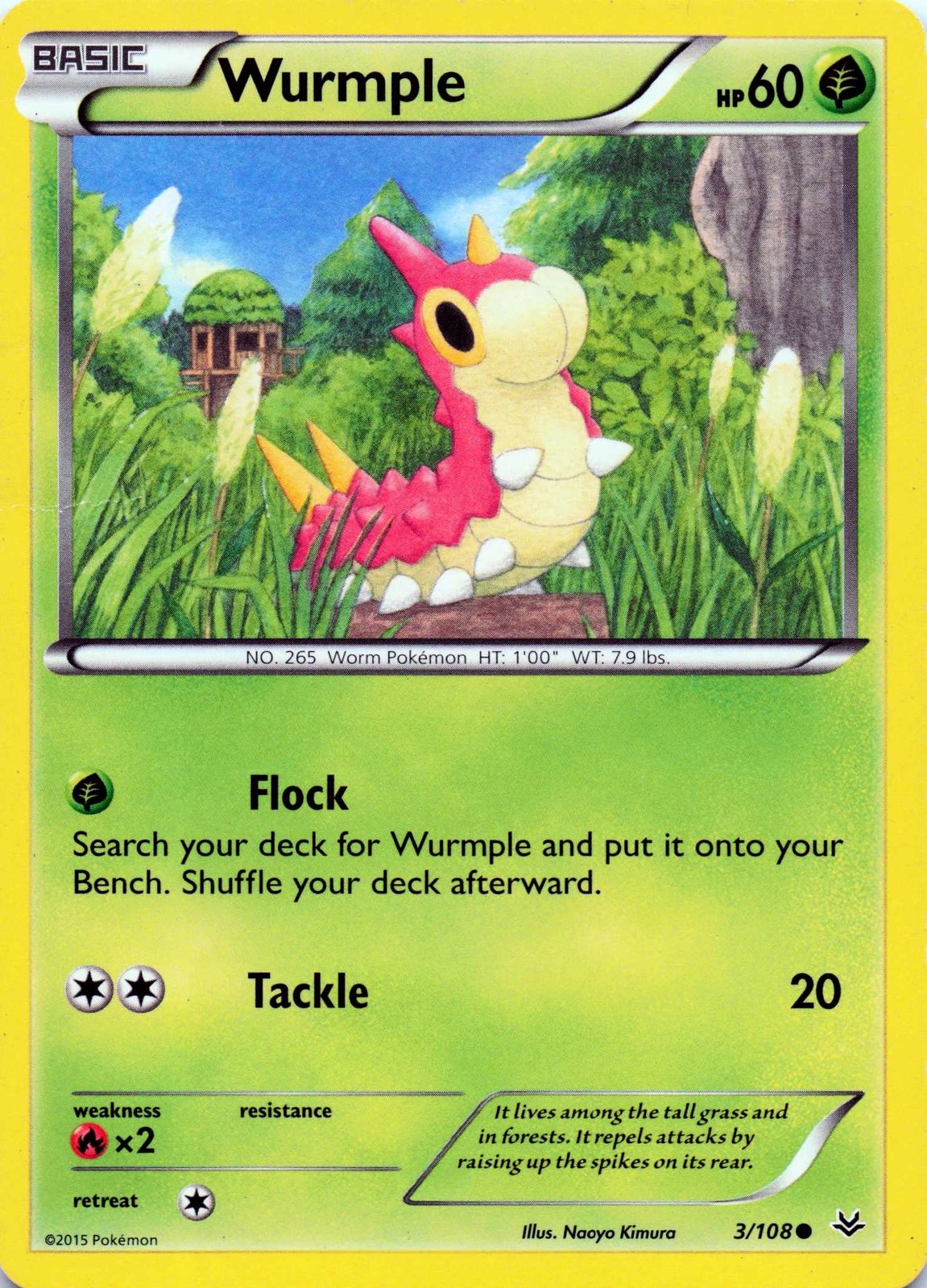 Wurmple 3/108 XY - Roaring Skies Common - LP