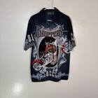 Vintage Orange County Choppers Shirt Mens Medium Black Short Sleeve Button Up