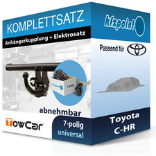 Für Toyota C-HR 10.2023-jetzt TOWCAR Anhängerkupplung abnehmbar + 7polig E-Satz