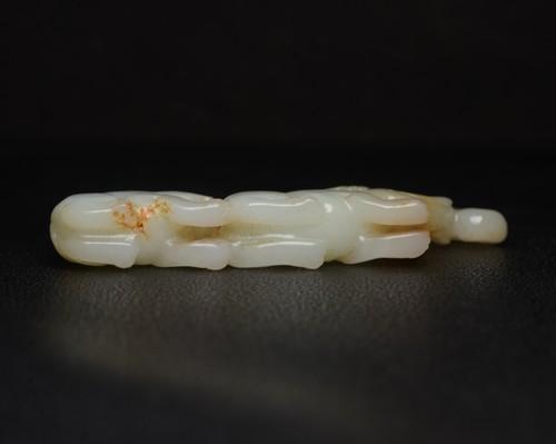 Natural Hetian Jade Carving Men Resin Elephant Sculpture Figurine Chinese - Picture 9 of 9