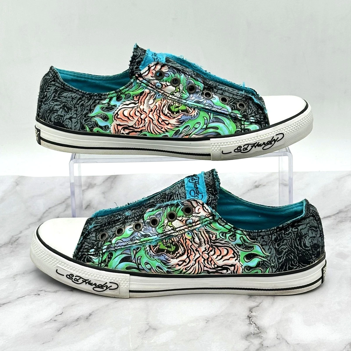Ed Hardy Louise Lowrise Shoes Mens Size 9 Green Camo 11SLO102M‎ Ed Hardy Green Shoes for Women for sale | eBay main image 2