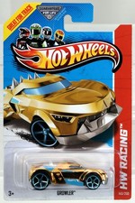 Hot Wheels Growler HW Racing 2013 Super Chromes Series - X1949 NRFP Gold 1:64