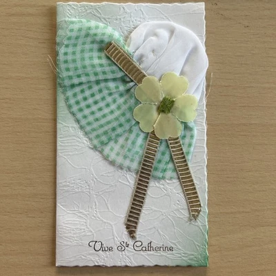 Carte Postale Chapeau en relief tissu : VIVE STE CATHERINE - Photo 1/4