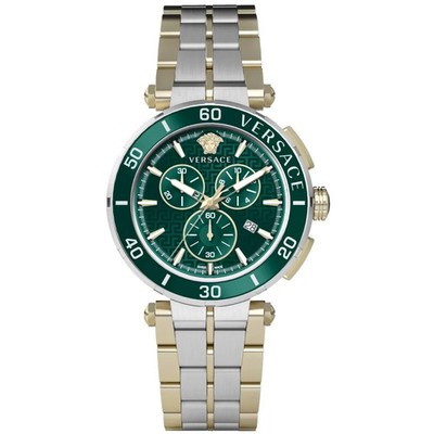 VERSACE Modell VE3L00422 Greca Chrono Bicolor Edelstahl Quartz Herren Armbanduhr