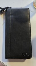 Vintage FedEx Genuine Leather By Fossil Zippered Pouch