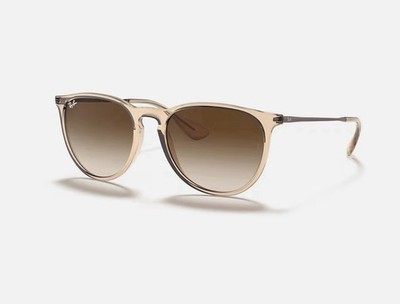 Ray-Ban Erika ORB4171 Round Sunglasses Brown Gradient Lens UV400, MSRP $176
