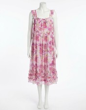 Free People Moon Phase Printed Midi Slip Dress Pink Combo