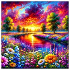 Diamond Art Kits for Adults, 5D DIY Flower Diamond Painting Kits for Beginners,