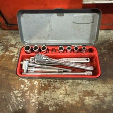 Vintage Craftsman 14 Drive Sae Socket Set In Metal Box