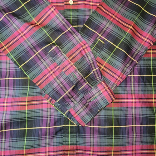 Camicia Ralph Lauren uomo L grande vestibilità classica viola a quadri LS abbottonata - Foto 7 di 24