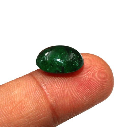 Piedra preciosa cabujón ovalado verde rico granate tsavorita natural certificado 9,44 quilates - Imagen 6 de 16