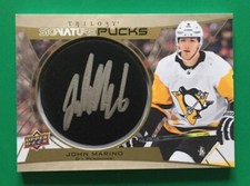 JOHN MARINO (PENGUINS) 2020-21 TRILOGY SIGNATURE PUCKS AUTOGRAPH SP-JM
