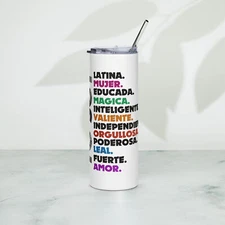 Yo Soy Latina - Latina Pride Tumbler | Skinny Tumblr (Steel)