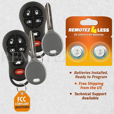 2 for 2001 2002 2003 Chrysler Town and Country Keyless Entry Remote Fob Car Key
