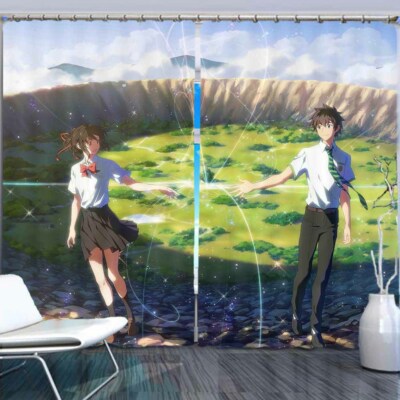 Green Progress Sky 3D Curtain Blockout Photo Printing Curtains Drape Fabric