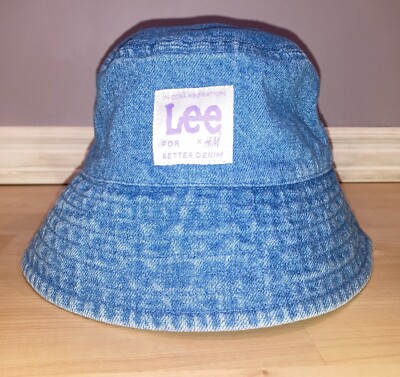 LEE X H&M Collaboration Denim Blue Bucket hat Hat Woman/Man Unisex Size  XS/S