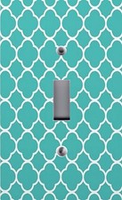 Light Switch Plate Outlet Covers HOME DECOR MOROCCAN TRELLIS TURQUOISE