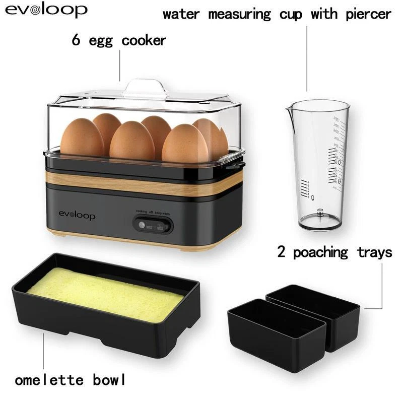 6-Cup BPA-Free Electric Egg Cooker for Perfect Hard Boiled Eggs