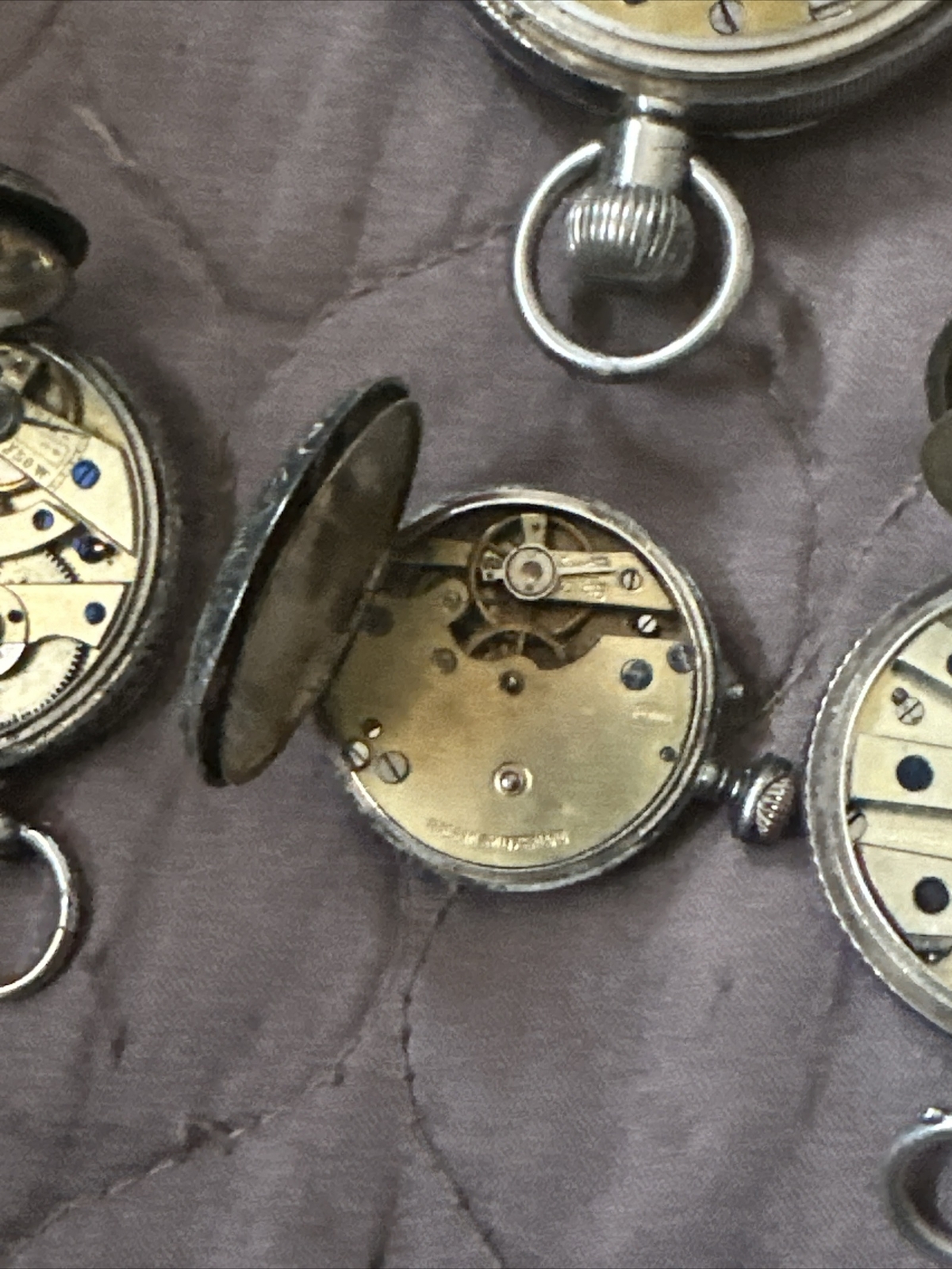 4 Silver Pocket Watches eBay