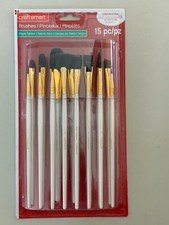 CRAFT SMART 15 PC BRUSHES, SUPER VALUE PACK, NEW IN ORIGINAL PACKAGE
