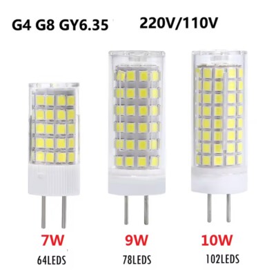 1x 10W 9W 7W LED Mais Glühbirne G8 Gy6.35 G4 Bi-Pin-Basis für Schrankleuchten